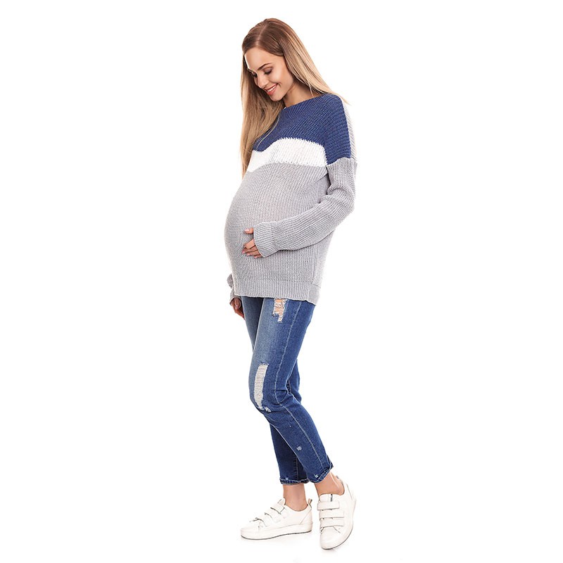 Pull de grossesse colorblock Luna | C'est Qui La Maman 12