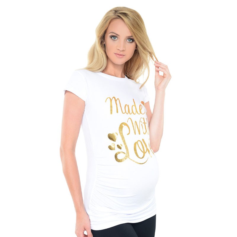 T-shirt Grossesse à Message Made with Love | C'est Qui La Maman 2