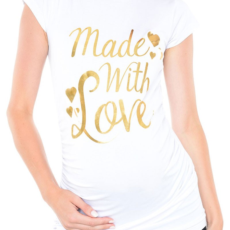 T-shirt Grossesse à Message Made with Love | C'est Qui La Maman 3