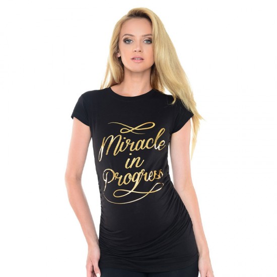 Tee shirt Grossesse à Message Miracle In Progress | C'est Qui La Maman