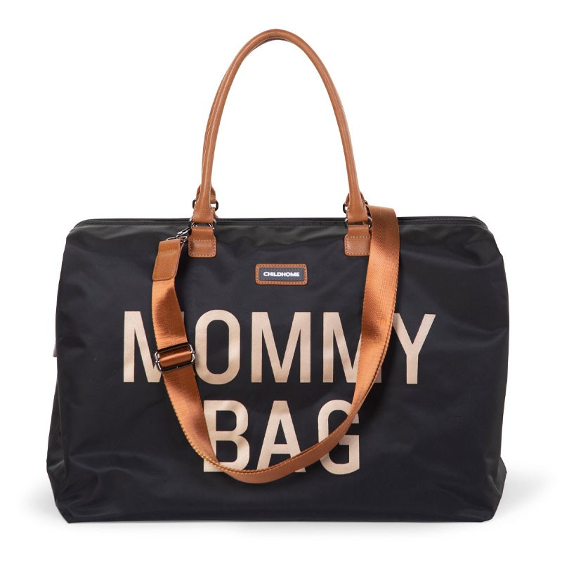 Sac à Langer Mommy Bag Noir/Or Childhome | C'est Qui La Maman 3