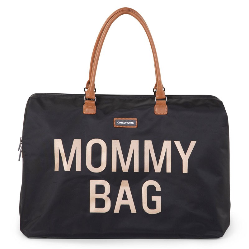 Sac à Langer Mommy Bag Noir/Or Childhome | C'est Qui La Maman 2