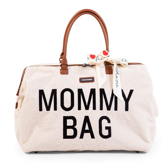 Sac à Langer Mommy Bag Teddy Ecru Childhome | C'est Qui La Maman 3