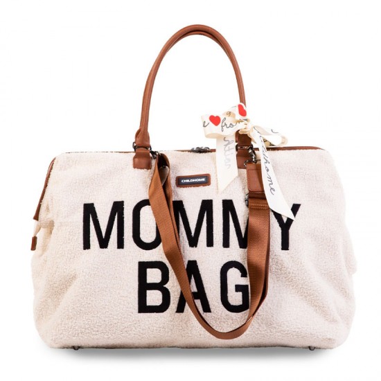Sac à Langer Mommy Bag Teddy Ecru Childhome | C'est Qui La Maman 5