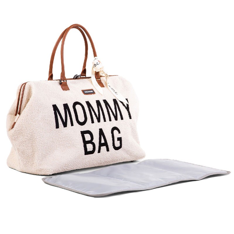 Sac à Langer Mommy Bag Teddy Ecru Childhome | C'est Qui La Maman 6
