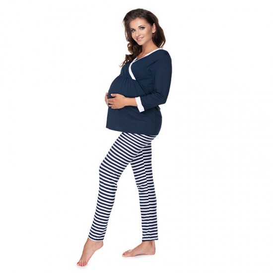 Pyjama marinière grossesse et allaitement Elia | C'est Qui La Maman 3
