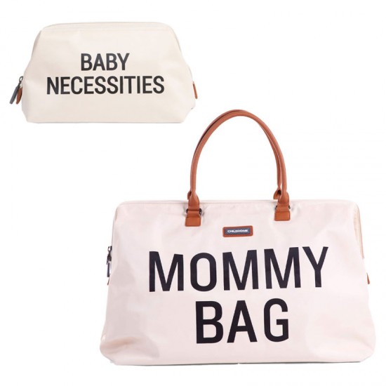 Pack Mommy Bag et Baby Necessities Ecru | C'est Qui La Maman