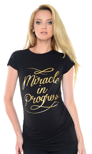 T-shirt à message Miracle In Progress
