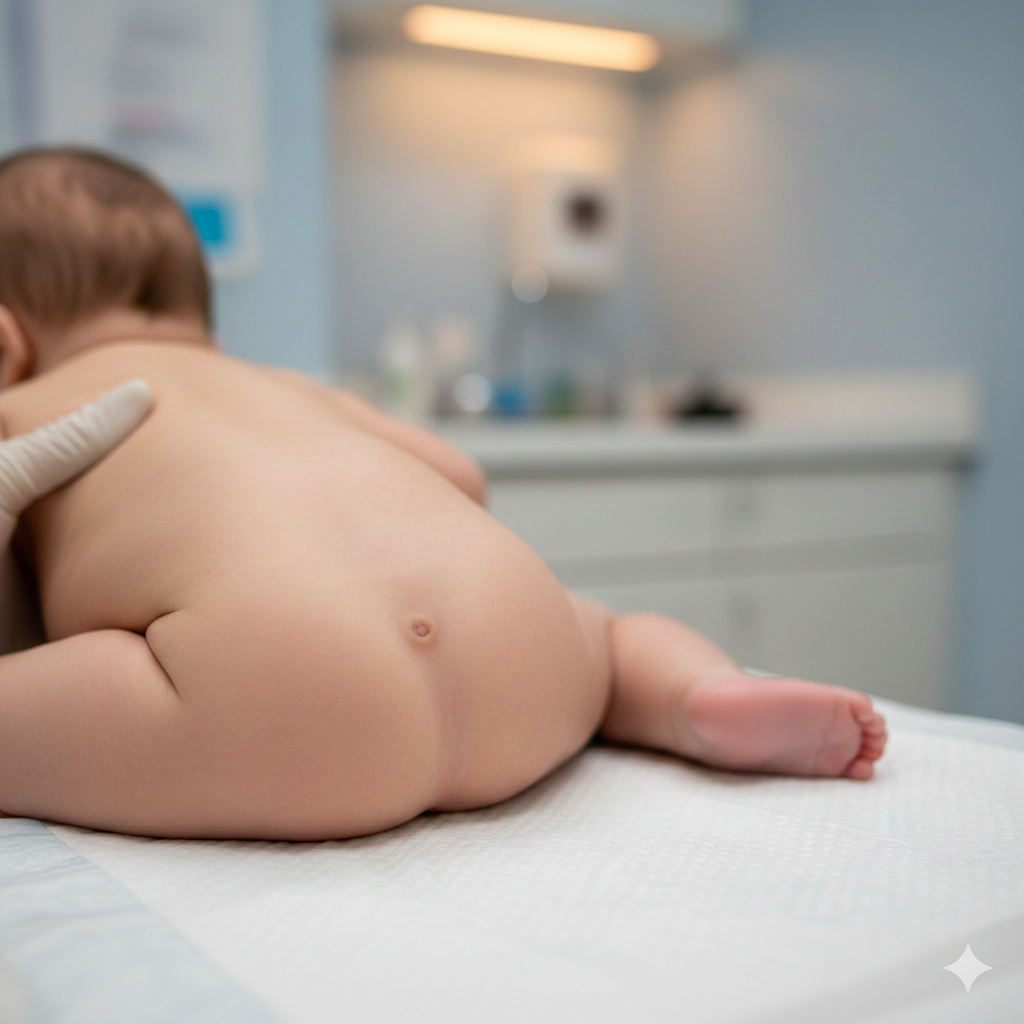 Fossette sacro coccygienne chez le bébé