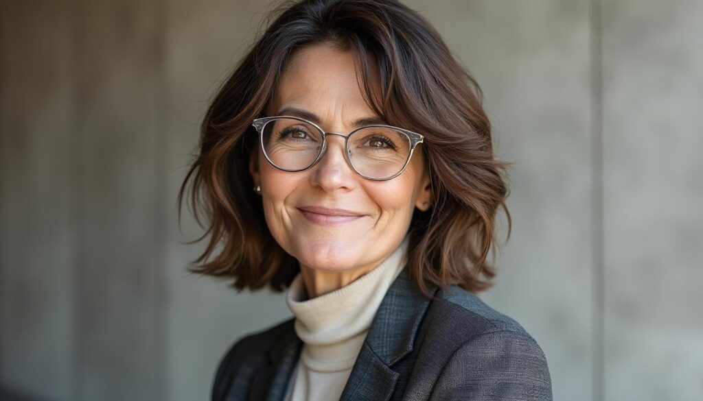 découvrez les meilleures idées de coupes de cheveux tendance en 2025 pour les femmes de 60 ans portant des lunettes, alliant élégance et modernité.